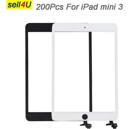 200Pcs Tablet Touch panel For Ipad mini 3, A1599 A1600 A1601 Touch screen , digitizer screen for ipad mini 3 replacement