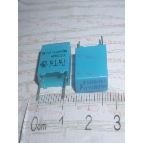 30 PCS B81122 Y2 MKP/SH 2n2 M 250V 0.0022UF 2.2NF 250VAC 222