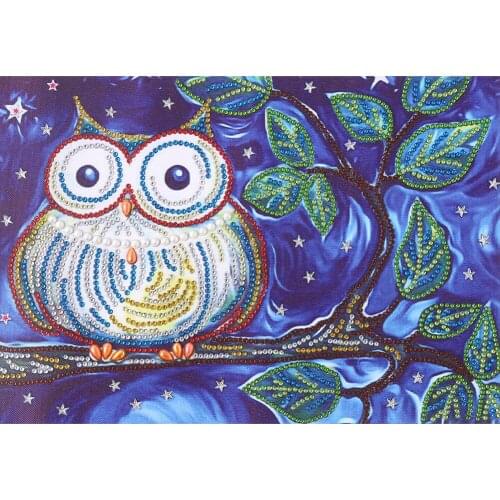 40*30 cm Diamond Painted 5D DIY Animal Owl Diamond Embroidery Mosaic Home Decoration Pattern DIY Handmade Hoem Decor New
