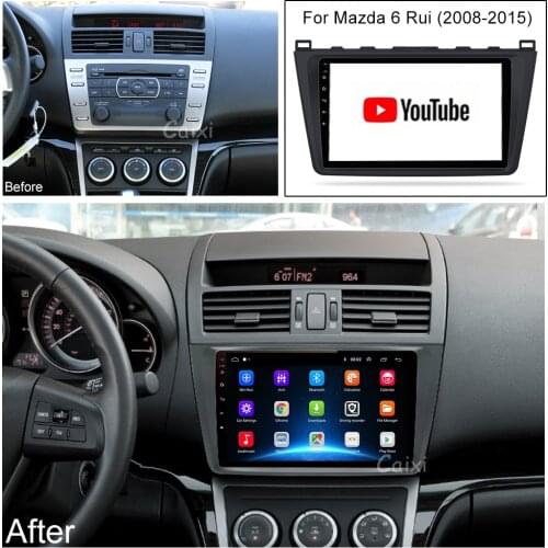 CAIXI 2din Android9.0 autoradio Car Radio Multimedia Player For Mazda 6 Rui wing 2007 2008 2009 2010 2011 2012 Rear View Camera