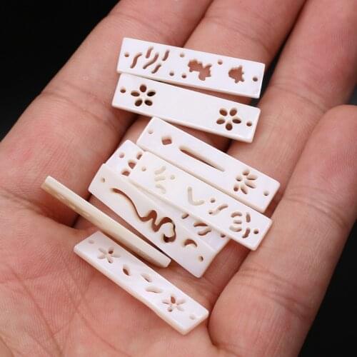 5pcs/lot Natural White Shell Beads Fine Rectangle Shape Mother of Pearl Shell Beads for Women Making DIY Jewelry Necklace Gift