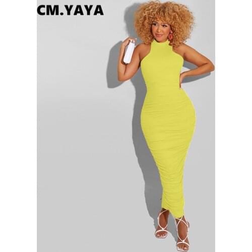 Летние платья с разрезом CM.YAYA China At AliExpress