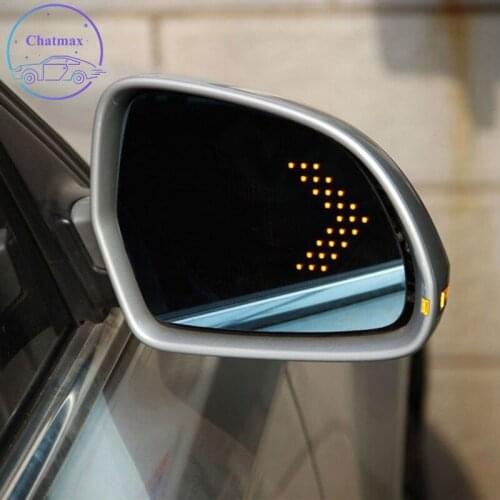 For Skoda Octavia 13-14 15-17 RS 2010 Refit Demist Car Side Rearview Mirror Glare Proof Blue Glasses Led Lamp Heated Turn Signal