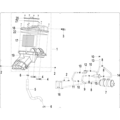 Air cleaner air filter sponge filter page Of Benelli BJ500 Leoncino 500