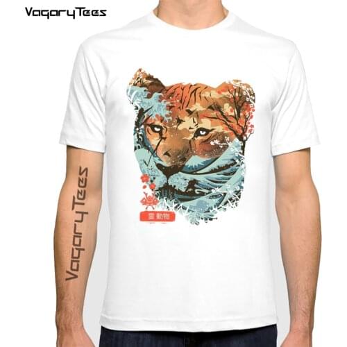 Japanese Ukiyo Tiger Wave Printed Streetwear T Shirts 2021 Summer Mens Hip Hop Casual Short Sleeve Tops Tees Male Tshirts