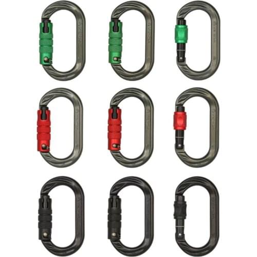 Survival O-ring Locking Carabiner Clip 24KN Screw Lock Hanging Hook Lock Buckle Carabiner Outdoor Camping Climbing Equipment