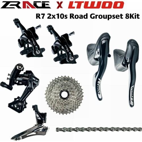 LTWOO R7 2x10 speed, 20s Road 8Kit, ZRACE Brake + Cassette + Chains + Shifter + Rear Derailleurs + Front Derailleurs, 4700,R3000
