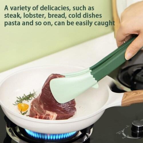 Multifunctional Anti-scalding Food Clip Steak Clip Silicone Barbecue High Temperature Resistant Kitchen Bakery Food Long Tongs