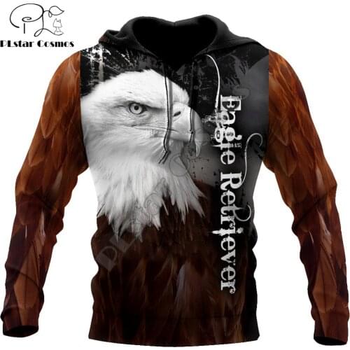 Beautiful Animal Love Eagle 3D Printed Fashion Mens Autumn Hoodie Sweatshirt Unisex Streetwear Casual Zip Jacket Pullover KJ516