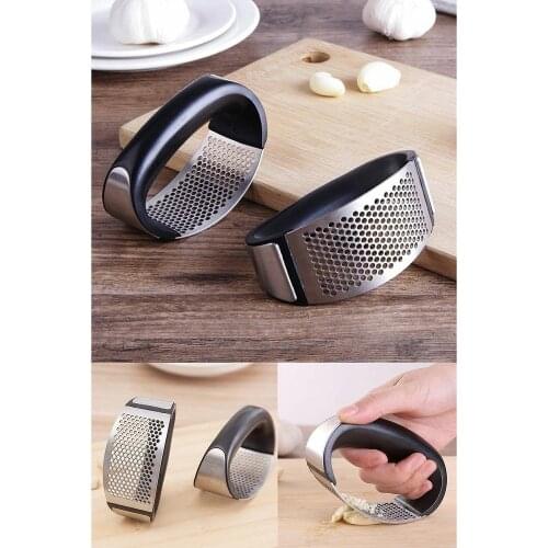 Stainless Garlic Presser Household Multi-function Manual Device Curved Grinding Slicer Kitchen Squeezer Ginger Accessories Women