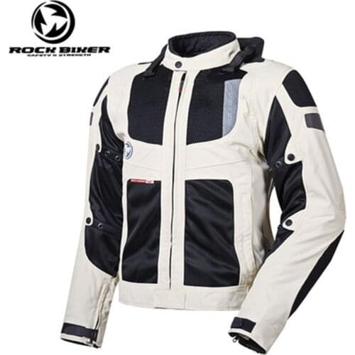 NEW Motorbike Men Jacket LED Neck Protector Pads Racing Motorcycle Jacket Protection Body Armor BLACK/GREY Jackets