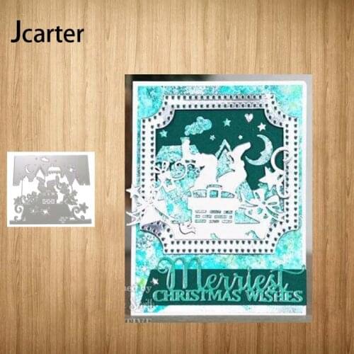 New Metal Cutting Dies Christmas House Horse Gift Box Craft Handmade Knife Mould Blade Punch Stencils Dies Cut Scrapbook Model