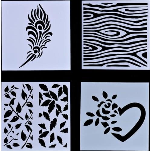 Plastic Layering Stencils Template DIY Paper Card Scrapbooking Photo Album Diary Hand Craft