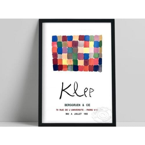 Paul Klee Vintage French Exhibit Gallery Poster, Klee Berggruen & Cie Canvas Painting, French Geometry Graphics Home Wall Decor