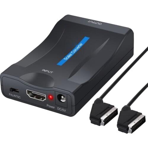 HDMI to SCART Converter HDMI Input SCART Output Adapter With 1.5m Scart Power For SKY HDTV STB VHS Xbox PS3 1080P HDMI