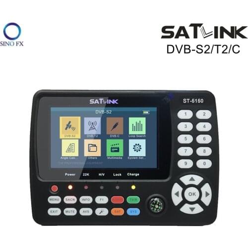 SATLINK ST- 5150 DVB-S2/DVB-T2/DVB-C COMBO satellite finder meter MPEG2/MPEG4 h.265 as similar with Satlink WS6980