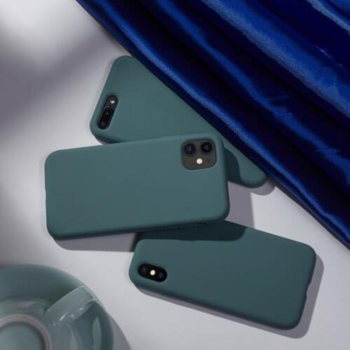 Pine Green Original Liquid Silicone Case For iPhone 11 Case Full Protective Cover For iPhone 11 Pro Max 8 7 6 6S Plus X XR XS