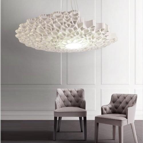 Modern White Resin Honeycomb LED Pendant Light Openwork Flower Suspension Lamp Parlor restaurant bar cafe Home Lighting PA0157