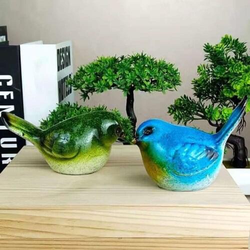 Bird Statue Resin Crafts Ornaments Outside Collectible Figurines Table Living Room Art Sculpture Lawn Garden Tree Decors