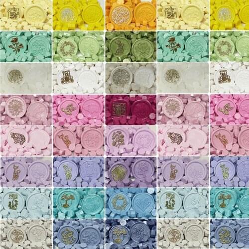 24 Colors DIY Octagon Wax Seal Sealing Beads Envelope Wedding Packaging Postcard Postage Stamps Scrapbooking Stamping 100-120PCs