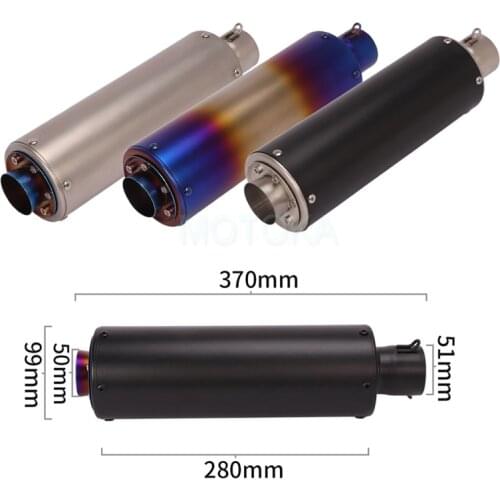 Universal Motorcycle Modified Exhaust Pipe ER6N GY6 Ninja250 FZ6 Ninja 400 MT07 PCX 125 R6 CBR250 Bike Muffler Scooter Slip-on