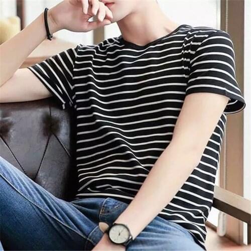 ZSIIBO Mens Striped T-shirts