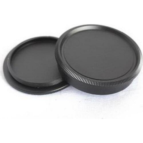 1set/lot metal Rear Lens Cap / Cover+Camera Body Cap for m42 42mm 42 screw Praktica Zenit Mount black silver