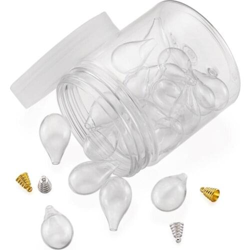 1Set Jewelry Making Handmade Blown Glass Bead and Brass Pendant Bail for DIY Necklace Glass Bottle/Wind Chime Outdoor Making Kit