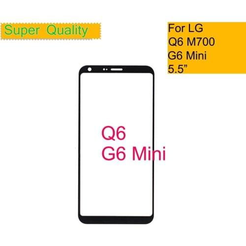 10Pcs/lot For LG Q6 M700 M700A US700 M700H M703 M700Y Touch Screen Front Glass Panel Front Outer Glass Lens For LG Q6 LCD Glass