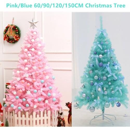 120/150CM Pink Blue Christmas Tree Decorative Tree Plant New Year Xmas Gift Home office Mall Hotel Garden Cabinet Decorationsn