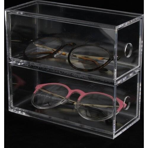 1x Acrylic Sunglasses Display Rack Makeup Cosmetics Storage Organizer Shelve