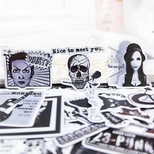 36pcs/pack cute Rock musician man Diy Diary Stickers Album Label Scrapbooking Sticker Diary Stationery Album Stickers