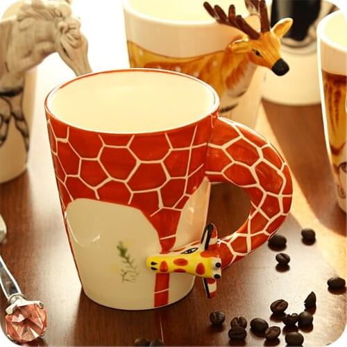 400ml Creative Cute Mug 3D Animal Ceramic Funny Coffee Milk Tea Mugs