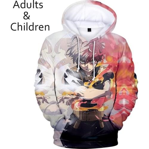 My Hero Academia Childrens Fashion3DCasual Hoodie Mens Womens New Products Comfortable Childrens Hooded Autumn SweatshirtTop