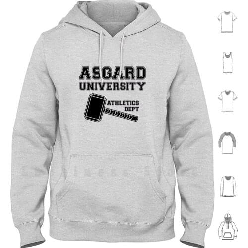 Asgard University - Athletics Department ( Lighhoodies ) hoodies long sleeve Asgard University College Mjolnir Norse