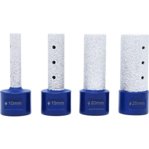 M14 Diamond Vacuum Brazed Finger Bits 10/15/20/25mm Diameter Hole Edge Milling Grinding Bit for Stone Marble Granite Conc