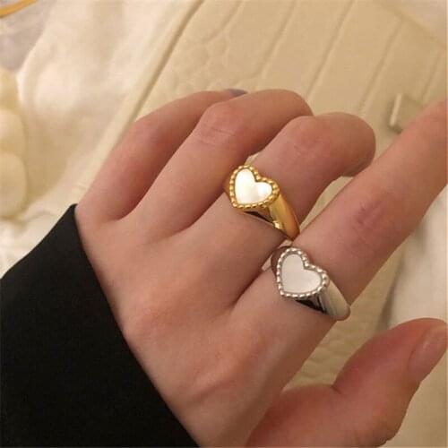 925 Sterling Silver Vintage Heart Shape Ring High Quality Handmade Romantic Fashion Couple jz357