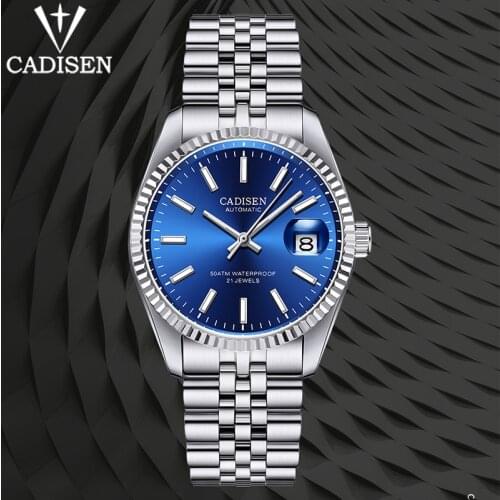 CADISEN Men Mechanical Watch Top Brand Luxury Automatic Watch Business Stainless Steel Waterproof Watch Men relogio masculino