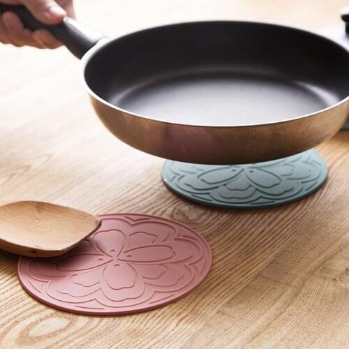 1Pc Thick Round Insulation Pad Soft Silicon Coaster Kitchen Pot Mat Coaster Home Anti-hot Mat Casserole Mat Placemat Coaster New