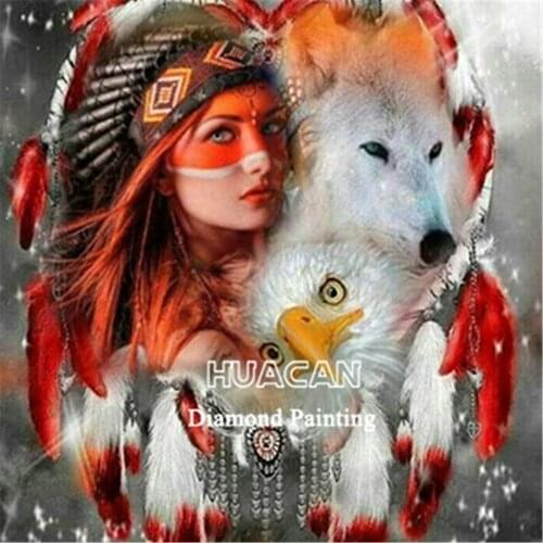 Wolf Animal DIY Embroidery Cross Stitch 11CT Kits Craft Needlework Set Cotton Thread Printed Canvas Home Decoration Sale
