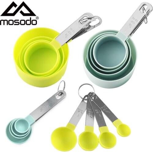Mosodo 4pcs Measuring Spoon Cup Scales Set Dry and Liquid Measuring Tools Teaspoon PP Baking Accessories Kitchen Cooking Gadgets