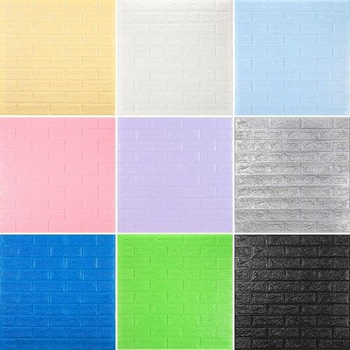 3D Wall Stickers Imitation Brick Bedroom Decor Panel Self-adhesive Wallpaper for Living Room Kitchen TV Backdrop Home Decoration