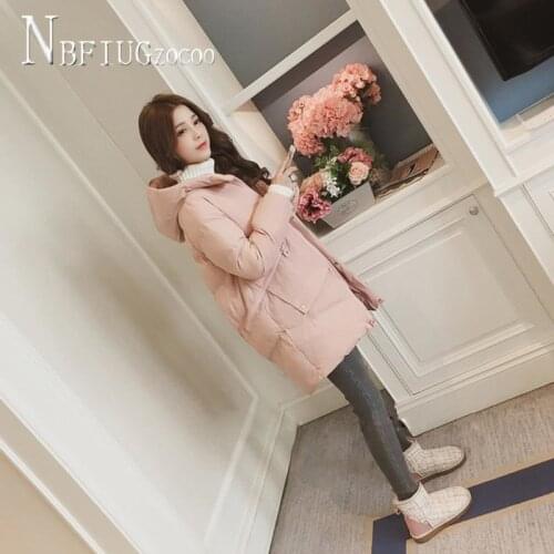 2020 New Bread Preppy Style Korean Loose Women Parkas Long Style Padded Fashion Female Jacket