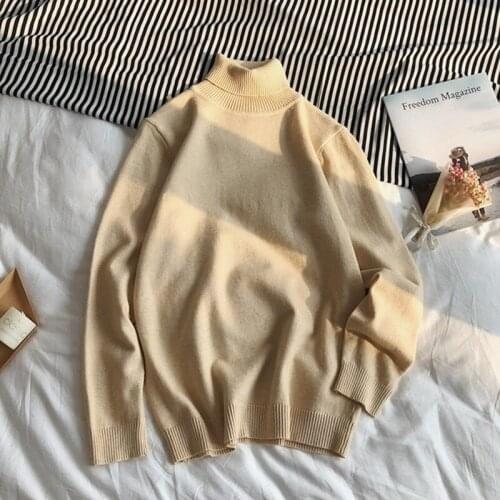 New High-neck Pullover Mens Autumn and Winter High-quality Solid Color Fashion Casual Slim-fit High-neck Sweater Mens Sweater