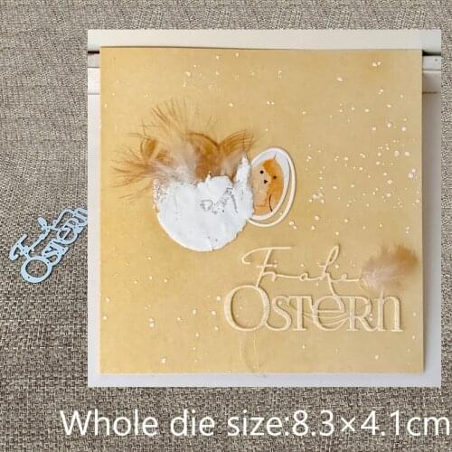 New Design Craft Metal Cutting Die cut dies German Happy Easter decoration scrapbook Album Paper Card Craft Embossing die cuts