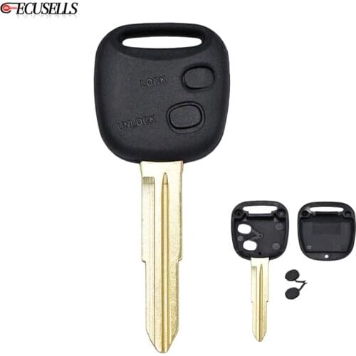 2 Button New Replacement Remote Key Shell Case Fob Smart Car Key Housing Cover with Uncut Blade for Daihatsu for Toyota