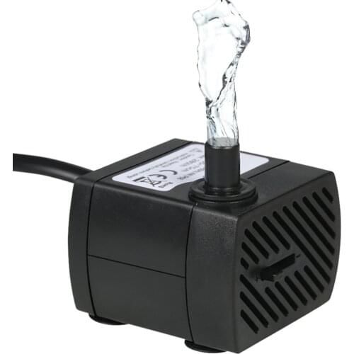 2-6W Ultra-Quiet Submersible Water Fountain Pump Filter Fish Pond Aquarium Water Pump Tank Garden Fountain 220-240V for Aquarium