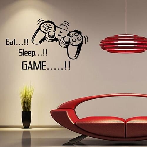 Eat Sleep Game Removable Wall Stickers Art Decal DIY Boys Bedroom Home Decor