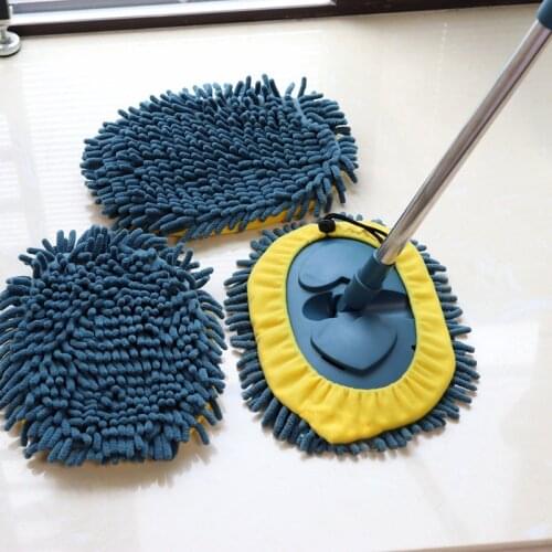 Chenille Broom Dust Brush Floor Window Cleaner Bathroom Mop Rotatable Car Washing Mop Long Handle Adjustable Cleaning Tool