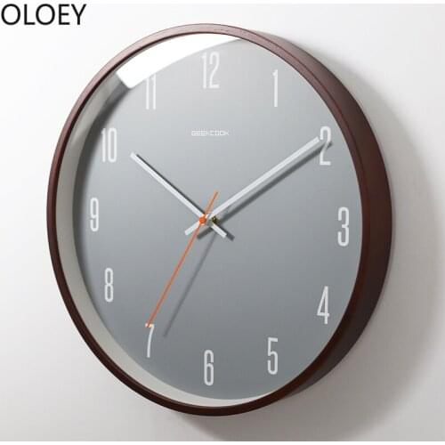Nordic Wall Clock Modern Large Wood Gold Mechanism Silent Kitchen Clock Living Room Office Home Decor Horloge Clocks Wall Watch